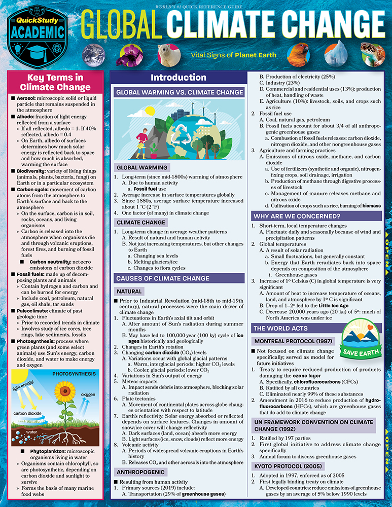 QuickStudy | Global Climate Change Laminated Study Guide